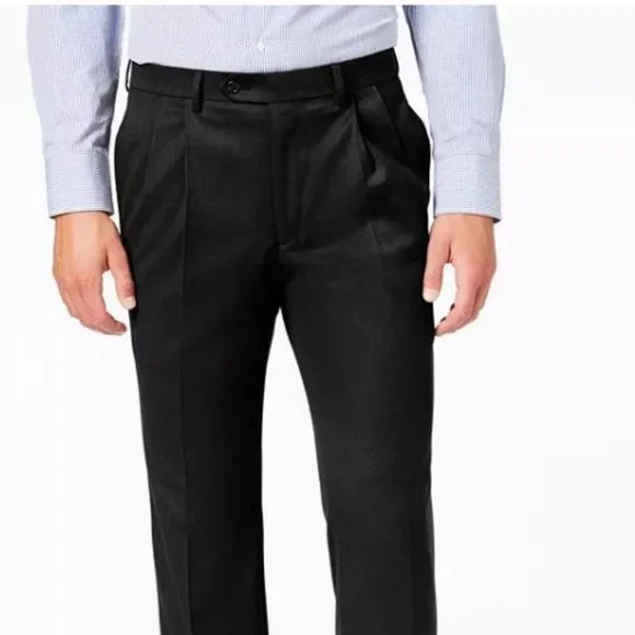 slim fit dress slacks Ralph Lauren Men's Classic-Fit UltraFlex Stretch Flat Front Suit Pants MSRP  $190 main image 1